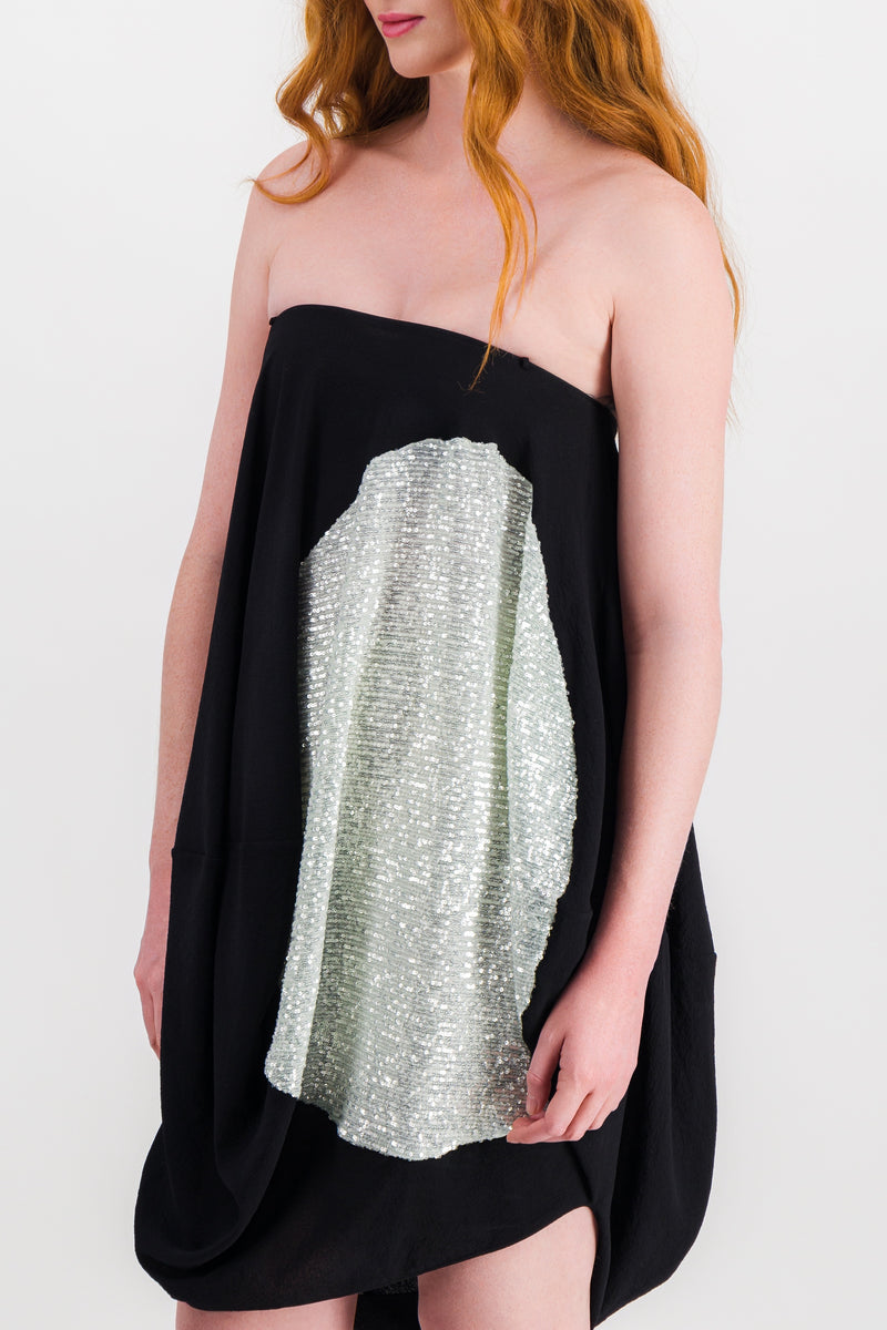 Nina Ricci - Cocoon shaped midi dress with sparkles