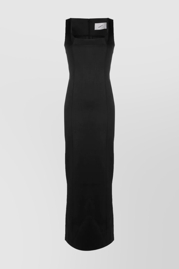 Tailored maxi dress with 3D bustier